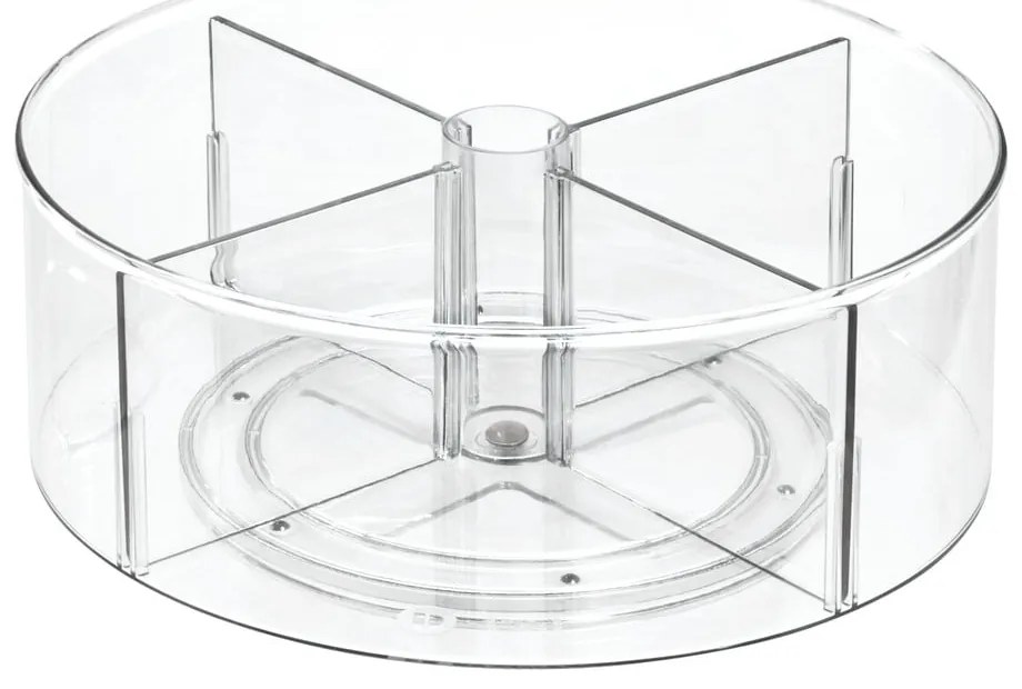 Okrúhly transparentný úložný box iDesign The Home Edit, Ø 29 cm