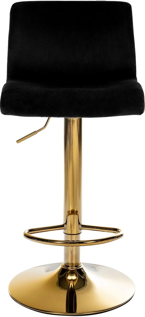 Barová stolička Hoover zamat - čierna