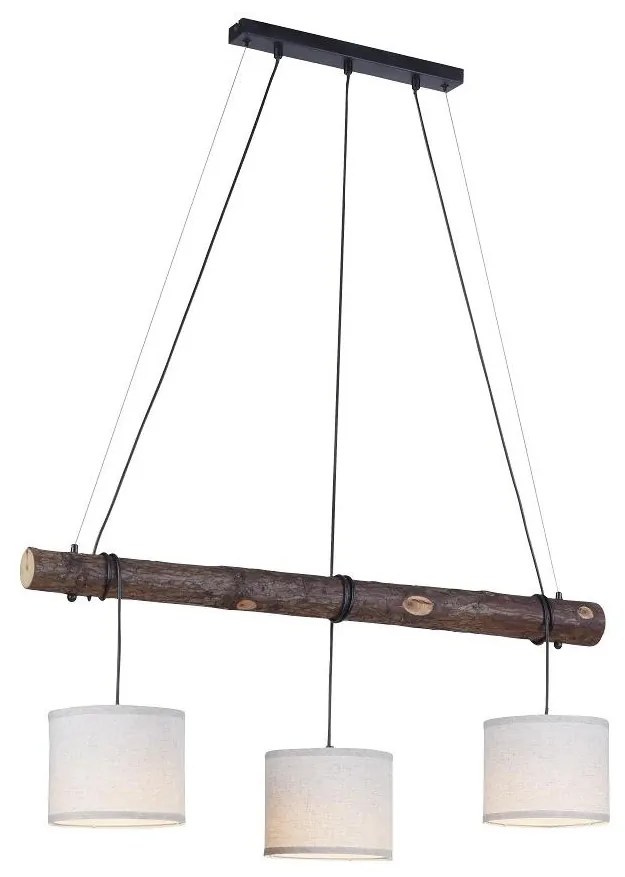 Leuchten Direkt 11238-79 - Luster na lanku BARK 3xE27/40W/230V