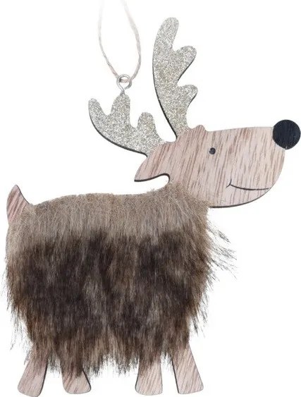 Závesný sobík – tmavohnedý 15 cm