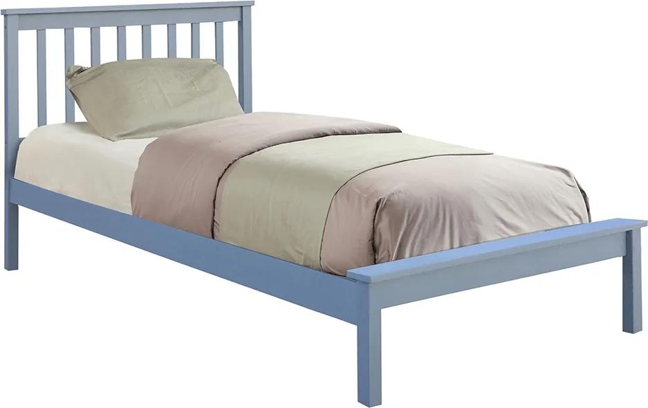KONDELA Mange jednolôžková posteľ s roštom sivá