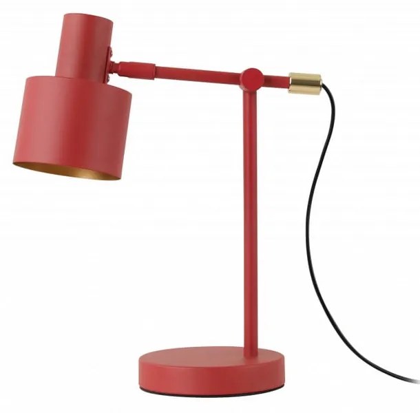 Červená stolová lampa s kovovým tienidlom (výška 35 cm) Selvia II – GTV