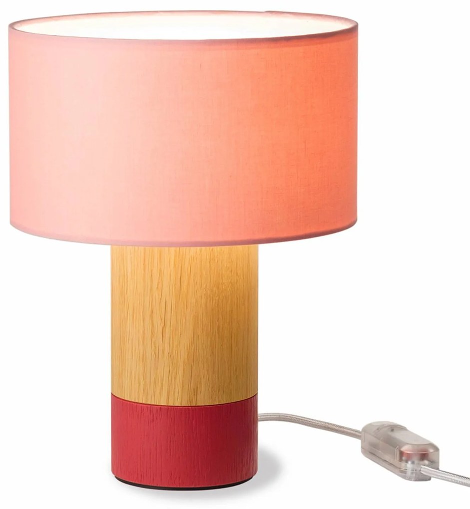 Stolná lampa Klippa koralová chinc ružová 31 cm