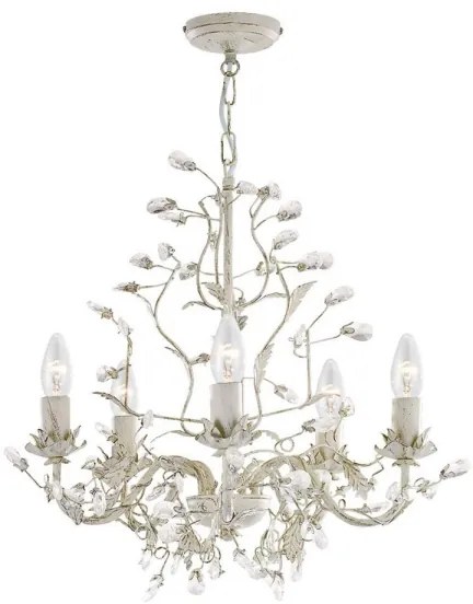 Searchlight 2495-5CR - Luster na reťazi ALMANDITE 5xE14/40W/230V