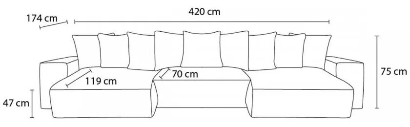 Menčestrová rohová pohovka v horčicovej farbe Voltaire – Bobochic Paris