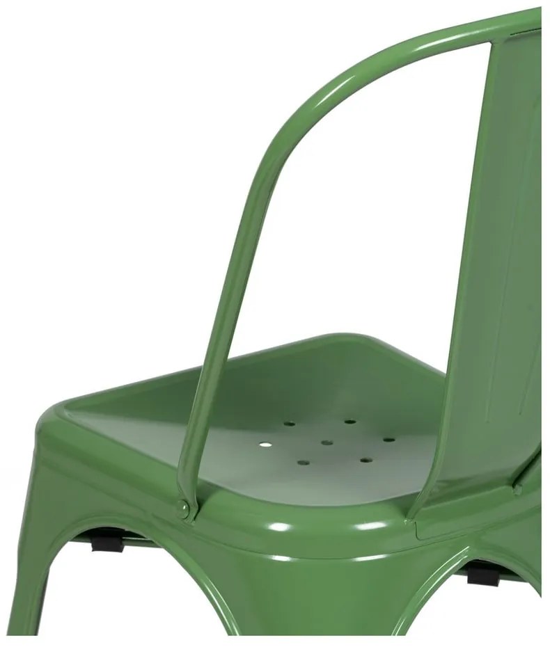 Zelené kovové jedálenské stoličky v súprave 2 ks – Ixia