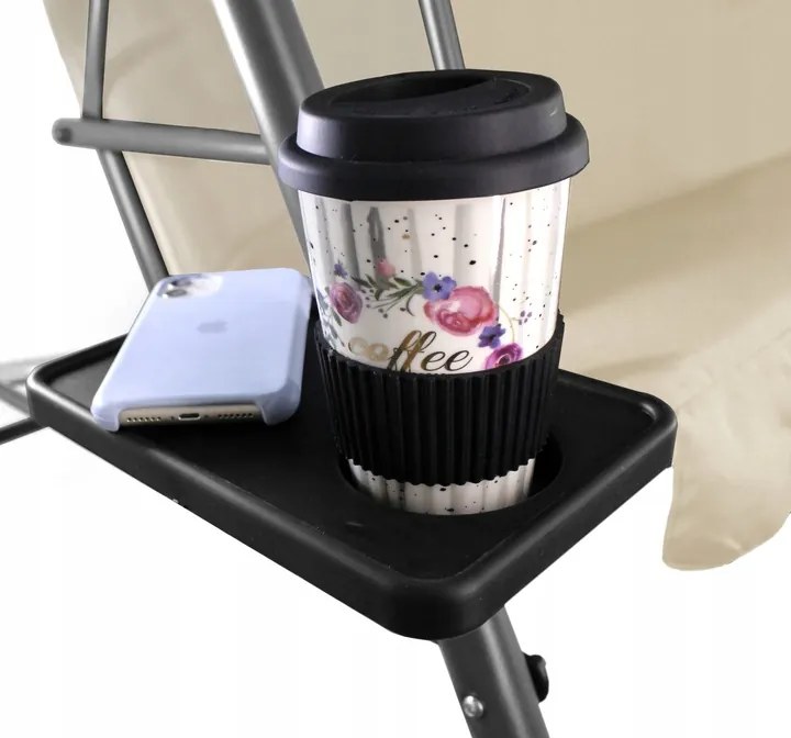 Záhradná hojdačka DOLLI 170 cm tmavo béžová