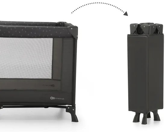 KINDERKRAFT - Cestovná postieľka JOY šedá