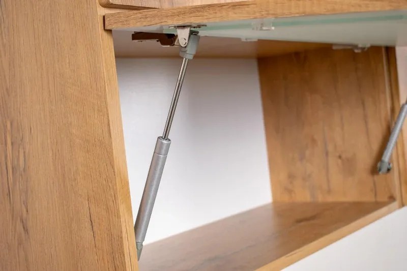 Kuchyňská linka MDF 240cm - typ II, Korpus: Béž pieskový / Dvierka: Crosline ciemny