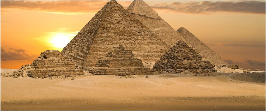 Obraz - Pyramídy (120x50 cm)