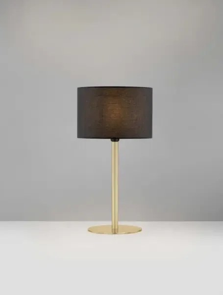 LED čierno-zlatá stolná lampa Sibnia