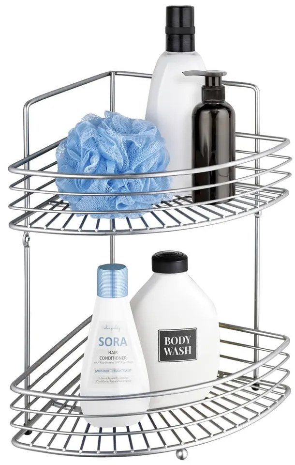 Rohová kúpeľňová polička Wenko Milano