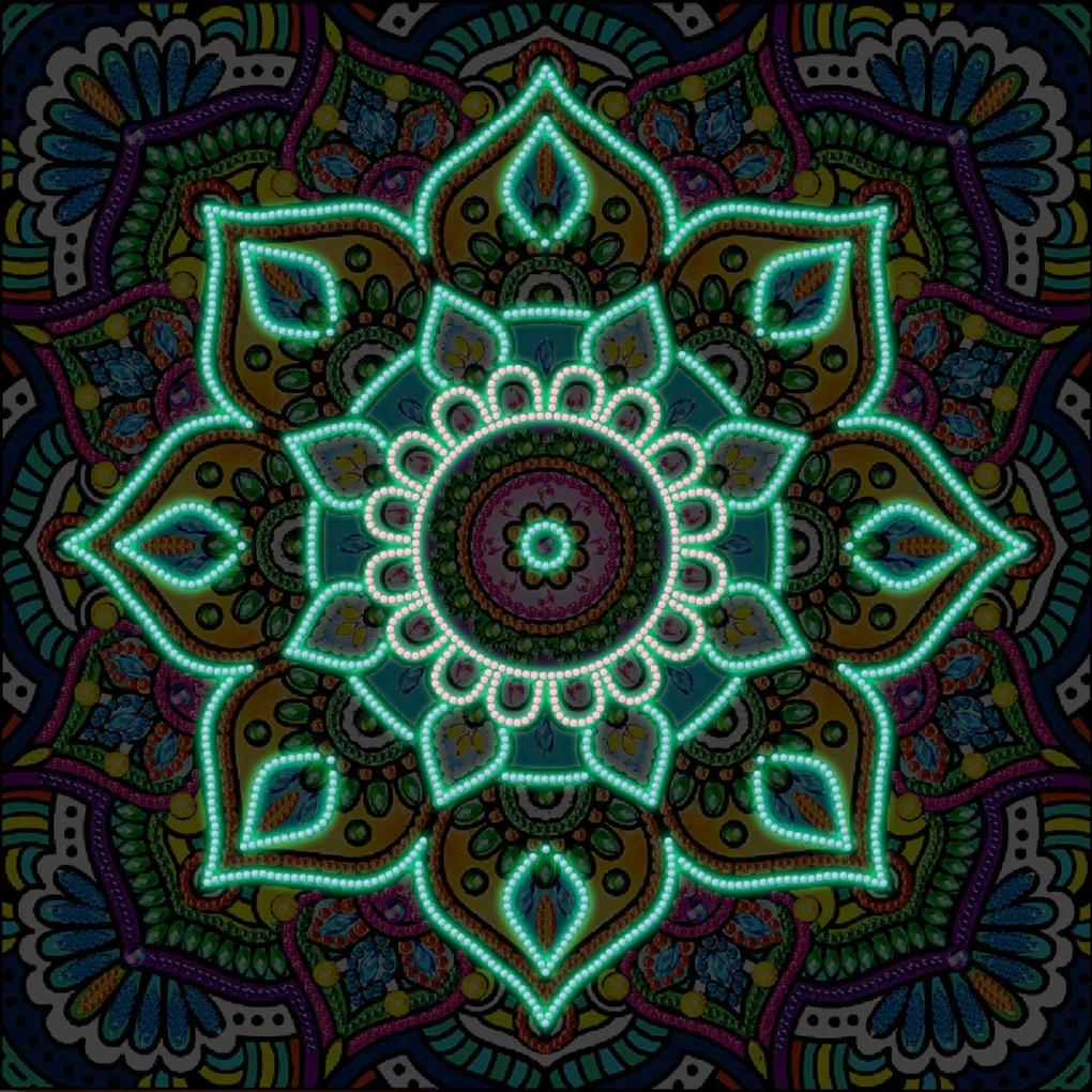 Weltbild Diamantová maľba Mandala, svietiaca v tme