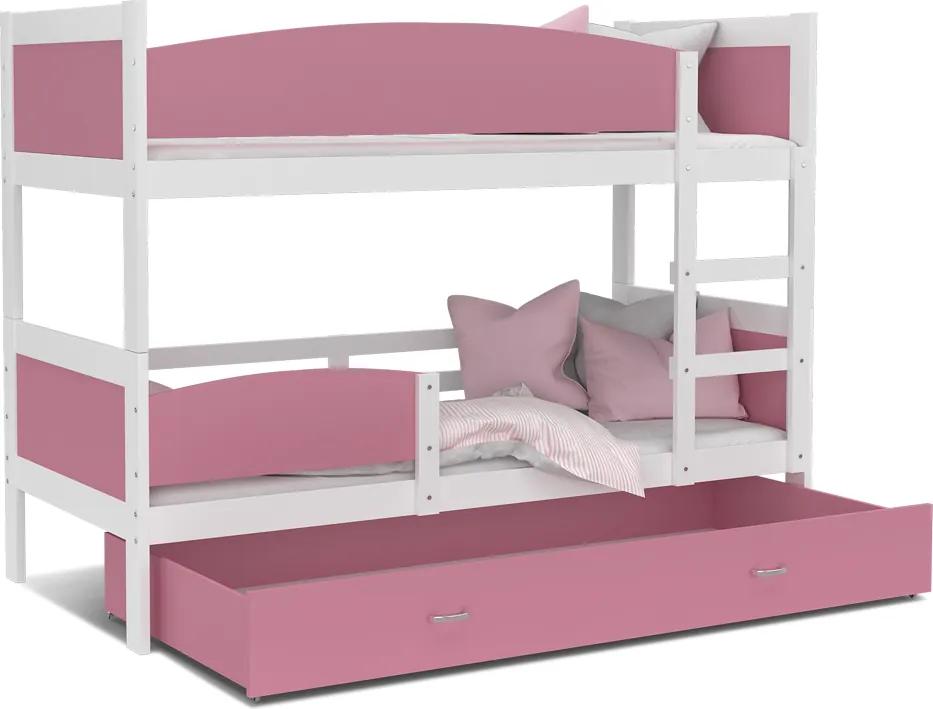 GL Swing 2 poschodová posteľ 190x80 Farba: Ružová