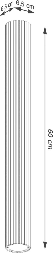 Stropné svietidlo Karbon, 1x tmavobéžové hliníkové tienidlo, (60 cm)