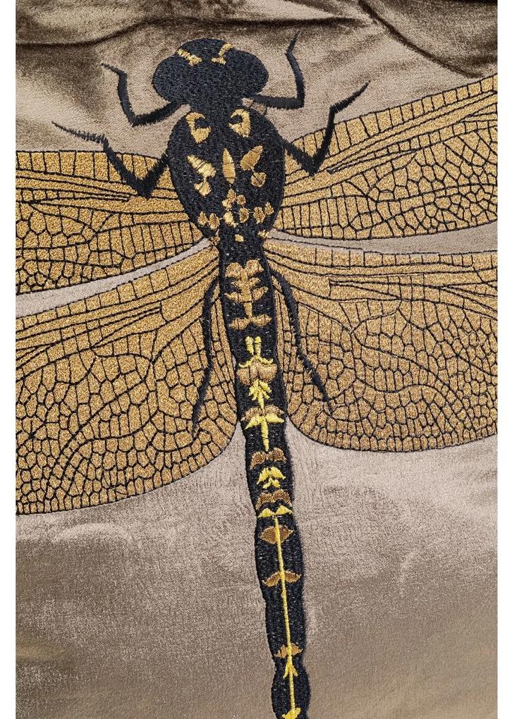 Dragonfly I dekoračný vankúš hnedý