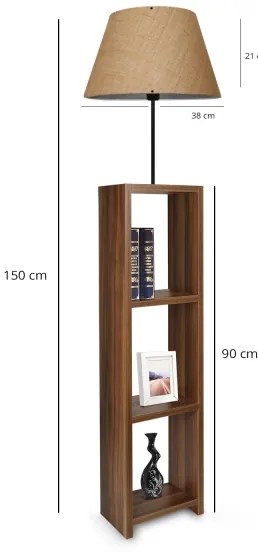 Stojacia lampa AYD 1xE27/40W/230V hnedá