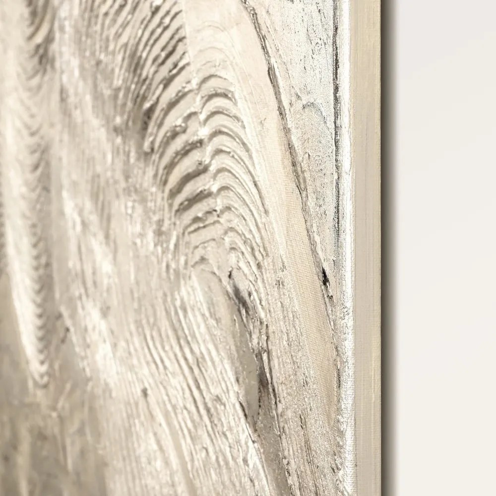 Ručne maľovaný obraz 88x118 cm Metallic Silver – Malerifabrikken