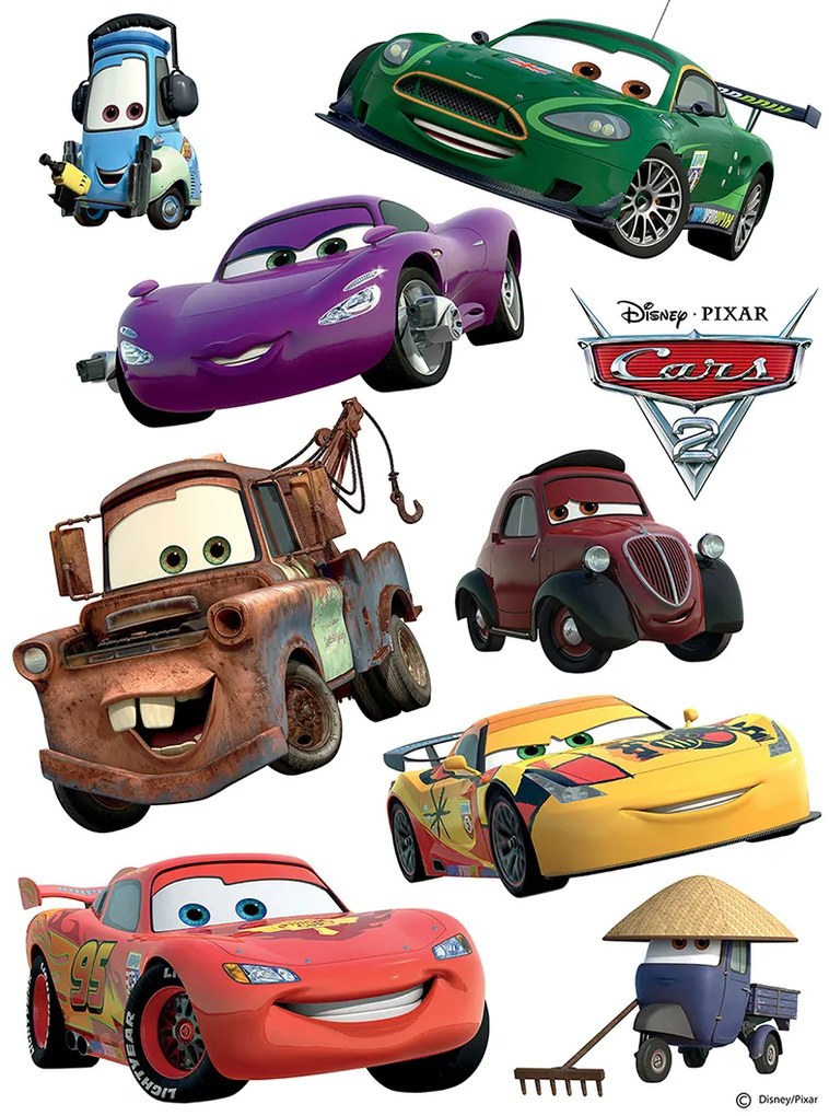 Detská samolepka DISNEY AUTA 3 65x85 cm