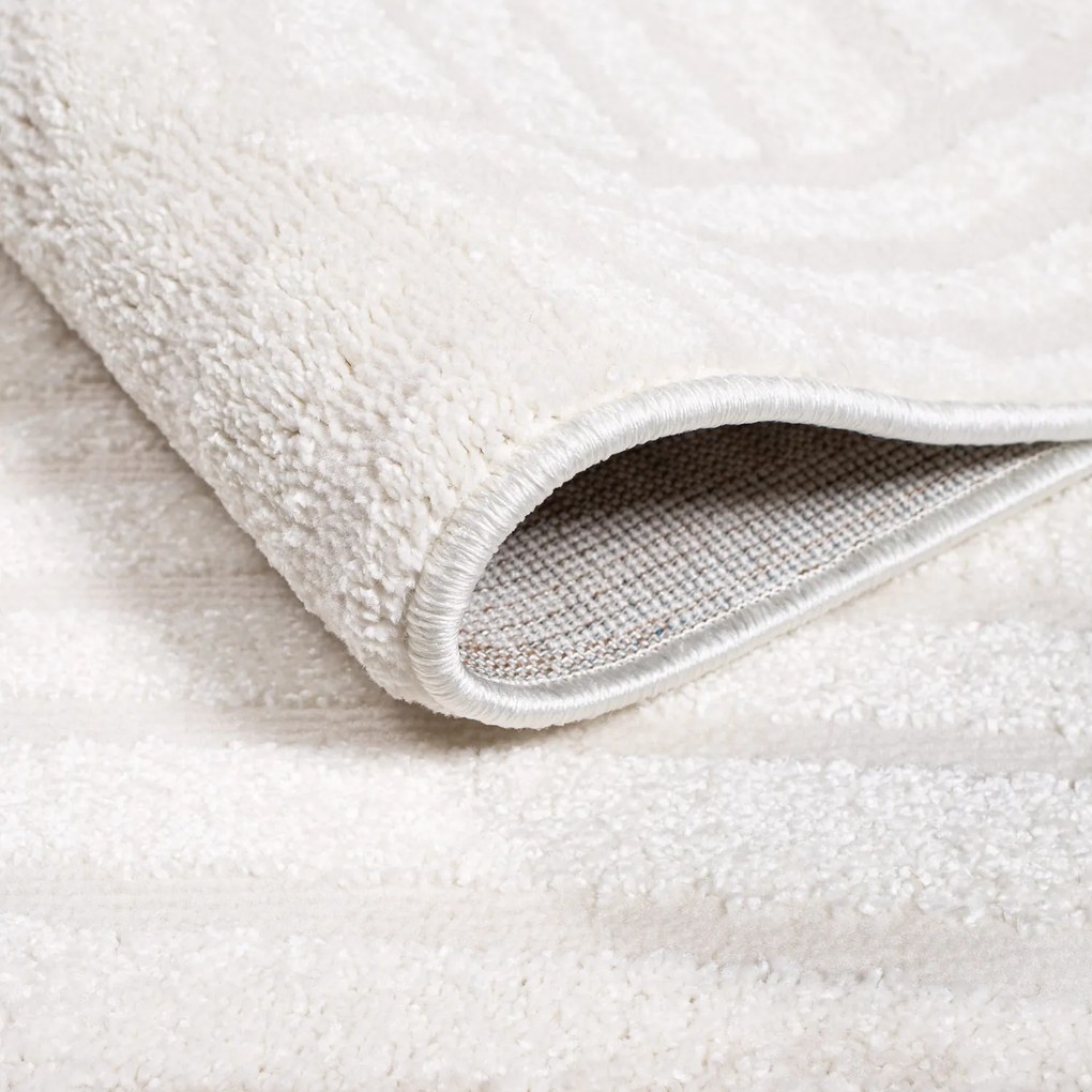 Dekorstudio Jednofarebný koberec FANCY 648 - smotanovo biely Rozmer koberca: 200x290cm