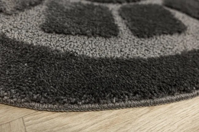 Kúpeľňový koberček Ocean tmavosivý kruh