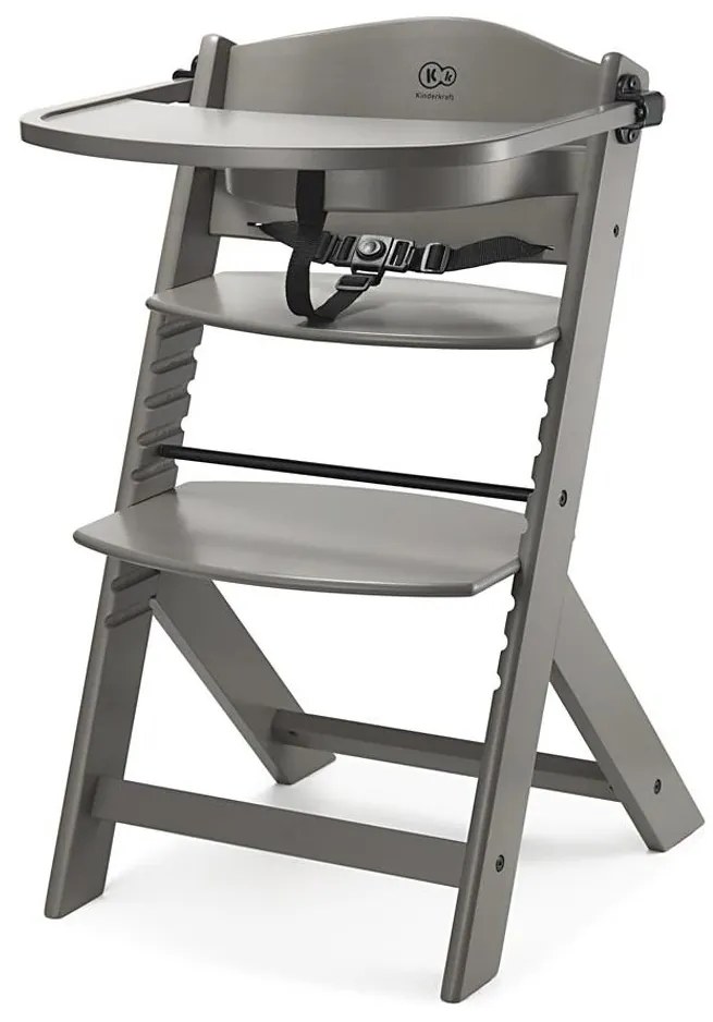 KINDERKRAFT - Detská jedálenská stolička ENOCK sivá