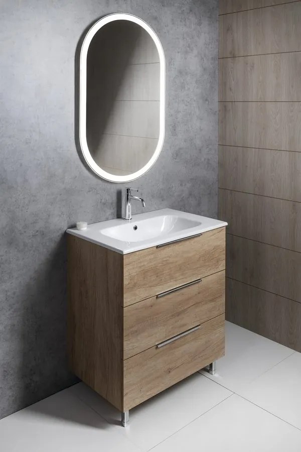 Sapho Sapho, PARGA oválne zrkadlo s LED osvetlením 60x100 cm, PG600