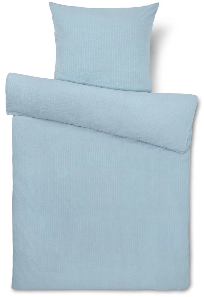 Krepová posteľná bielizeň, svetlomodrá, štandardná veľkosť