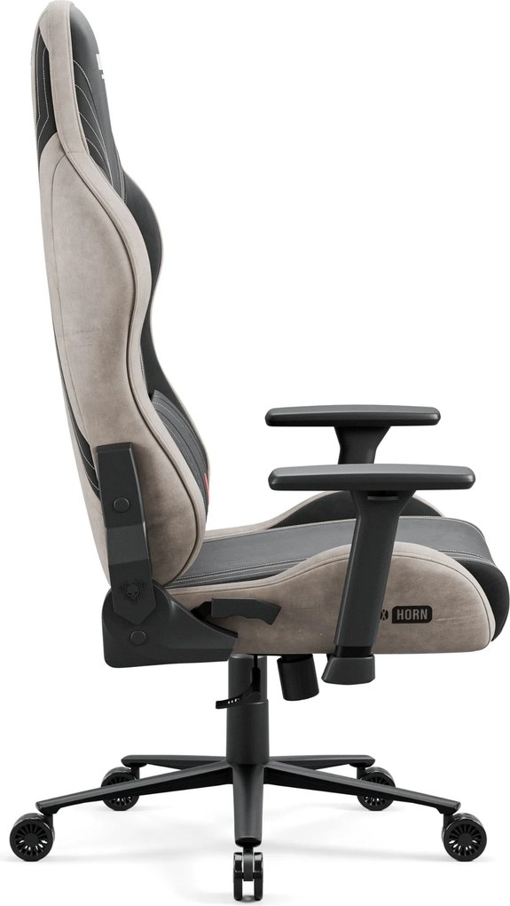 Herné kreslo z textílie Normal Size, čierno-béžové: Diablo X-Horn 2.0 Camel Black