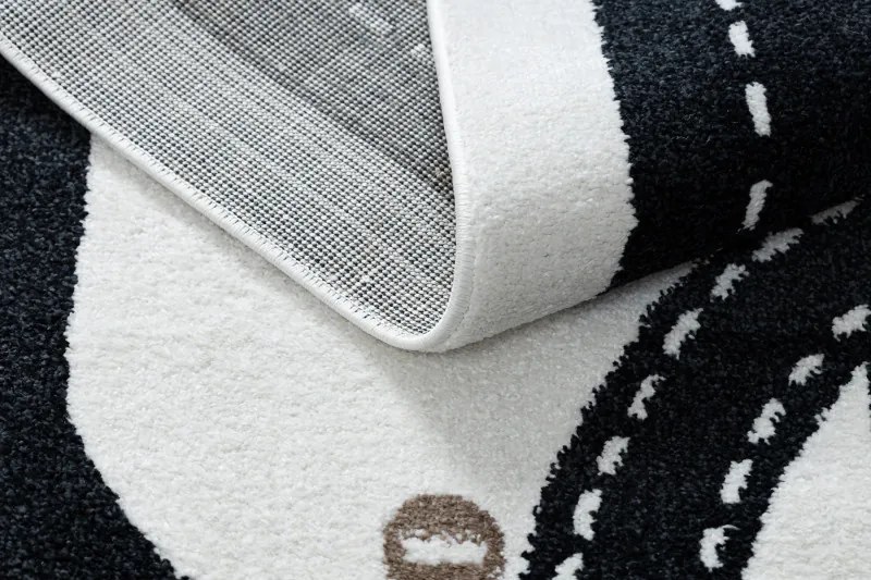 Detský kusový koberec Fun Track cream, 160x220, čiernobiela, detská izba, Dywany Łuszczów