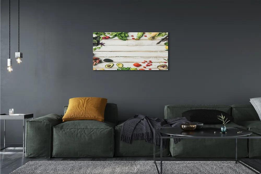 Obraz canvas Špenát Avokádo Corn 120x60 cm