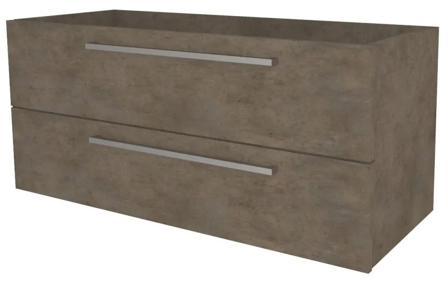 Mereo, Mereo Bino, kúpeľňová skrinka 121 cm, Multidecor, Betón Chicago tmavosivý, MER-CN693SBCS2