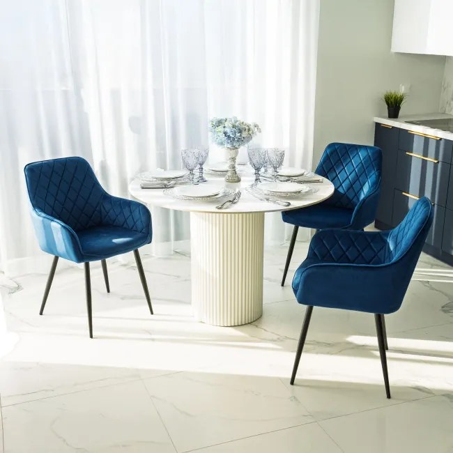 Jedálenská stolička HAVANA VELVET granátová