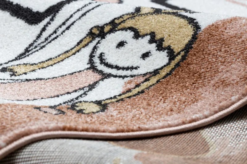 Detský kusový koberec Fun Hop pink, 140x190, ružová, detská izba, Dywany Łuszczów