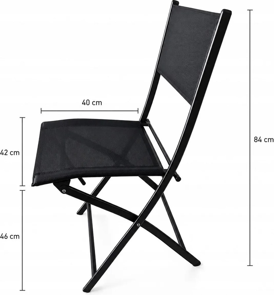 Balkónový set nábytku – stolík 50x50 cm + 2 stoličky