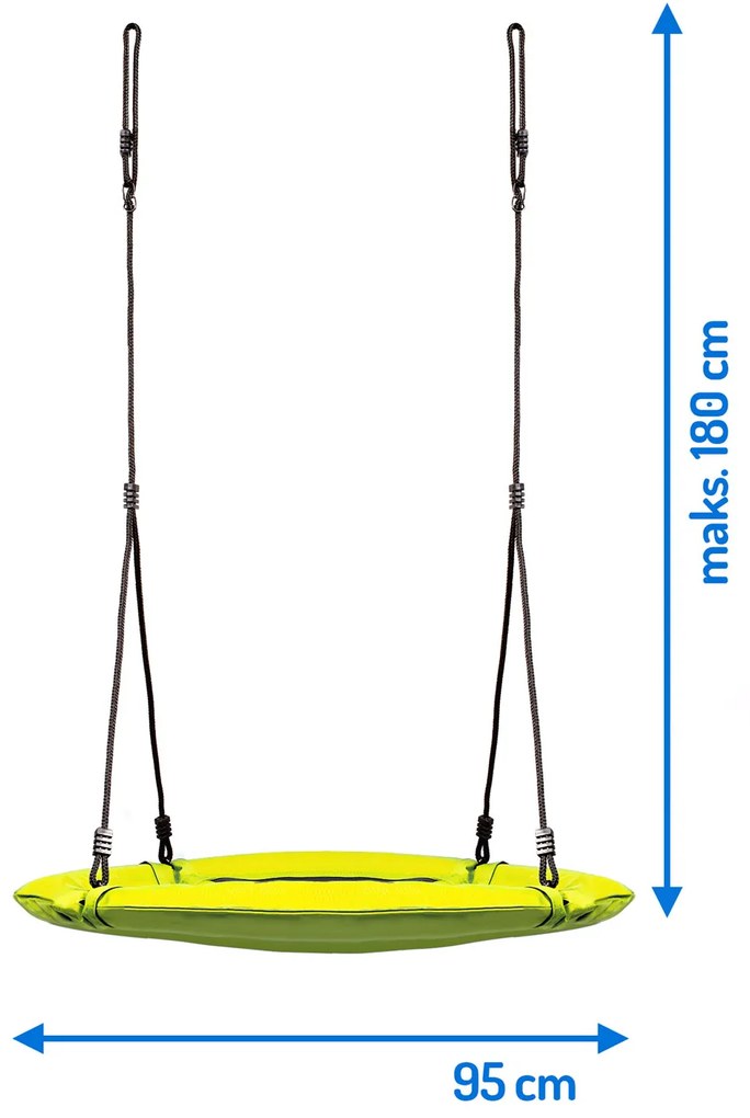 Neo-Sport Hojdačka Bocianie hniezdo Swingo XXL žltá 95 cm
