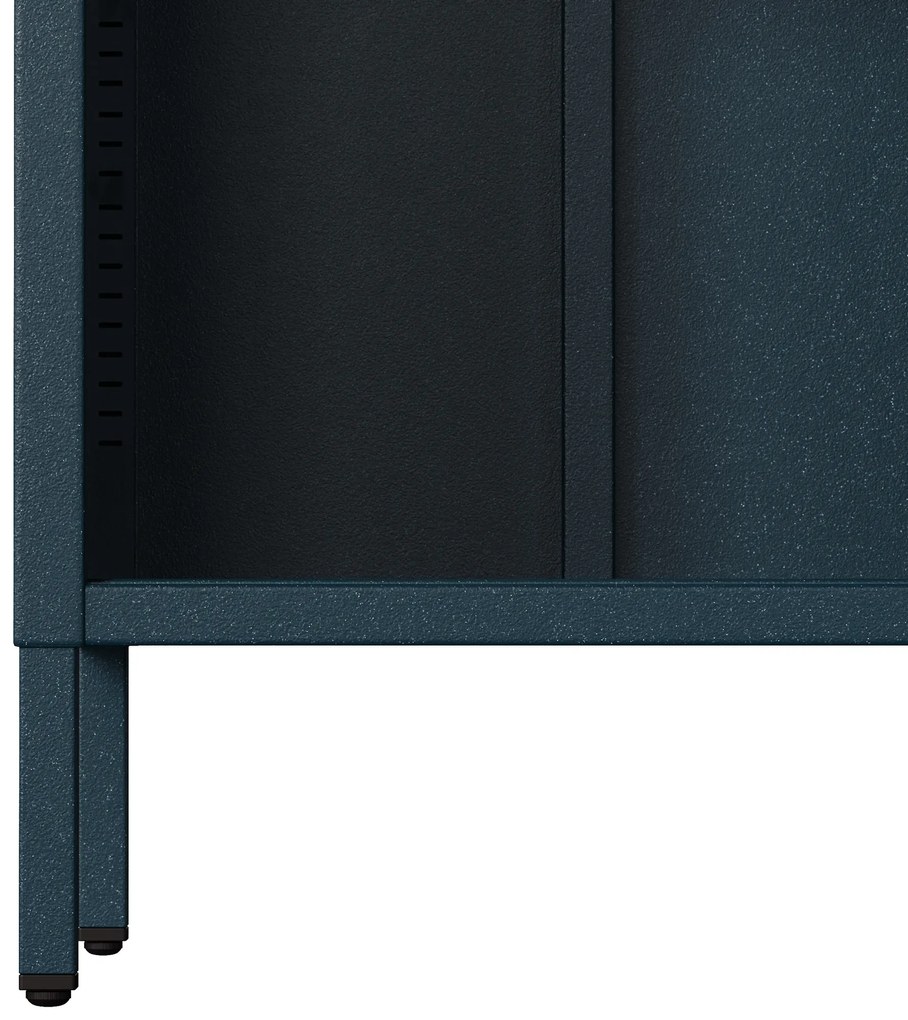 Knižnica do obývačky MARIO, 500 x 1800 x 350 mm, Modern: tmavomodrá farba