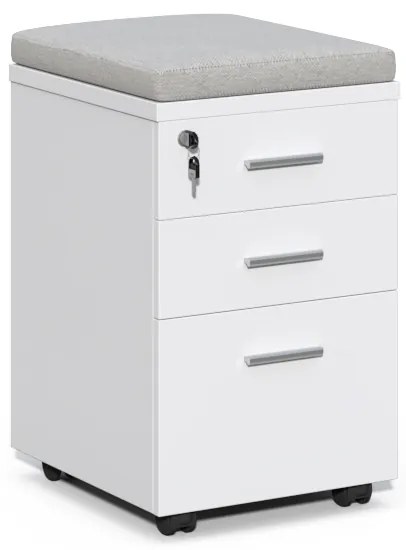 Pojazdný kancelársky kontajner Houseland Prime Soft 01 biely/sivý