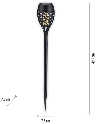 JUST LIGHT. 19106-18-3 - SADA 3x LED solárne svietidlo FACKEL LED/0,24W/1,2V čie