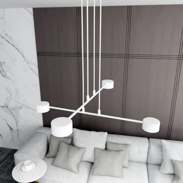 Luster na lanku MODUS 4xGX53/10W/230V biela