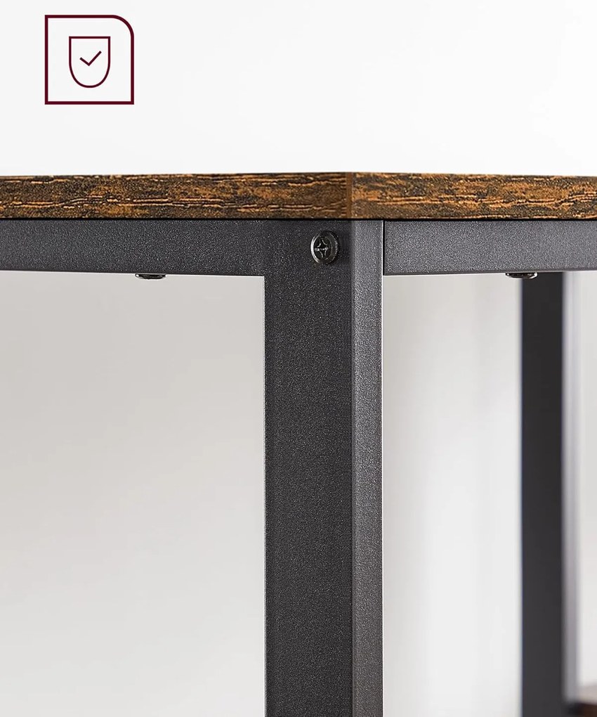 Písací stôl Vasagle Paul 140 cm hnedý/čierny