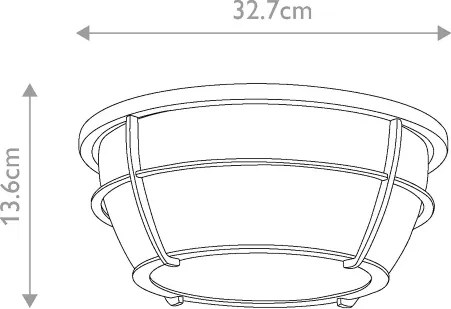 Quoizel QZ-CHANCE-F-PC - Kúpeľňové stropné svietidlo CHANCE 2xE27/60W/230V IP44