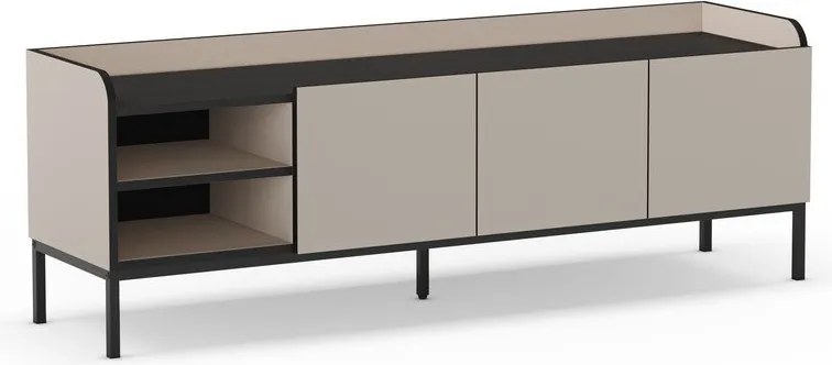 Krémový TV stolík 160x55x42 cm Adara – Marckeric