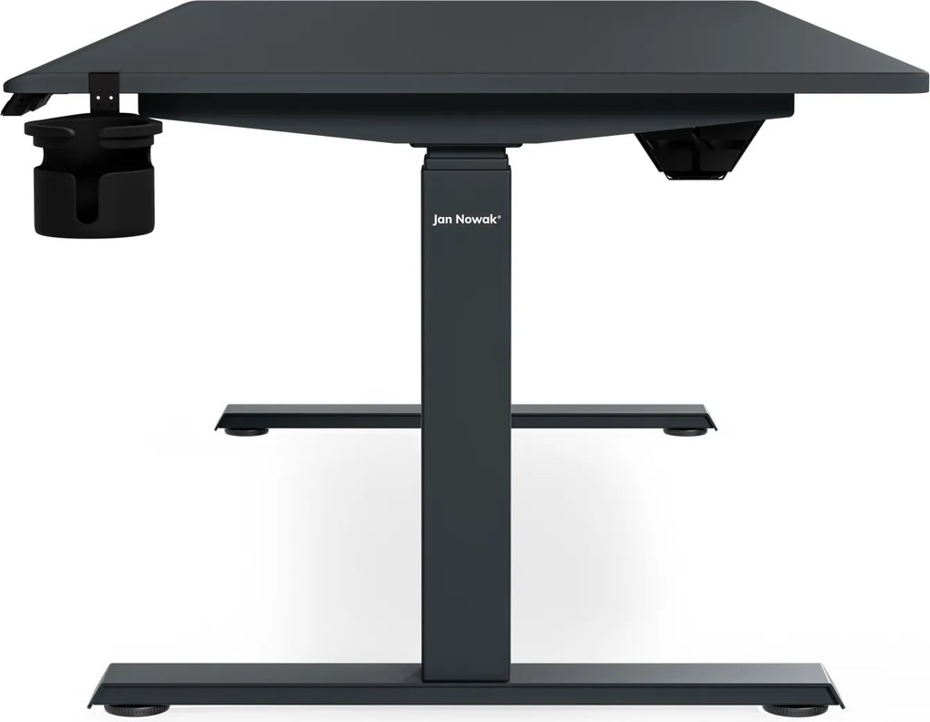 Elektrický stôl s reguláciou výšky ergonomický antracitový,1600x800 mm: ARIA
