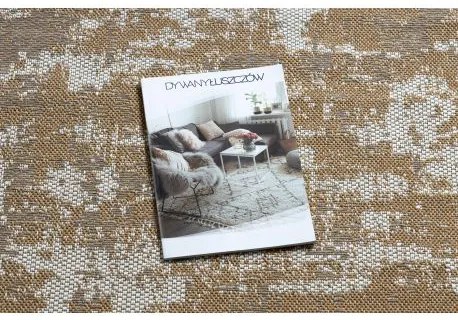 Ekologický koberec CASA, EKO SISAL Boho, vintage 2809 krémová, žltá , recyklovateľná bavlna Veľkosť: 114x170 cm