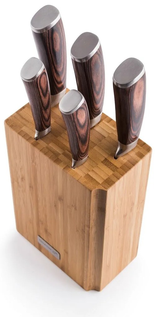 Súprava nožov G21 Gourmet Nature 5 ks + bambusový blok