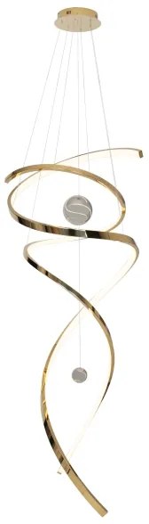 MAXLIGHT P0427D -LED S. luster na lanku RITZ LED/100W/230V pr. 60 cm CRI 90 zlatá