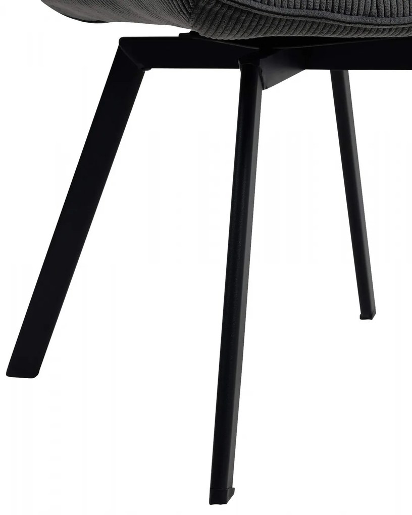 Jedálenská stolička Jordi Cord - tmavo šedá