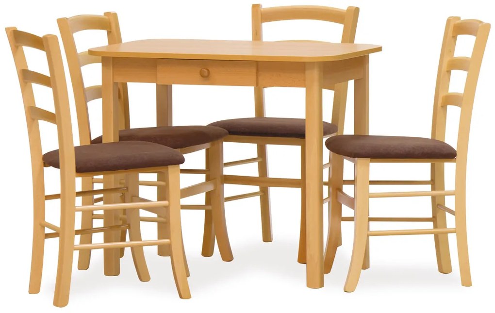 Stima stolička PAYSANE s čalúneným sedákom Vyberte odtieň ->: Rustikál, Vyberte látku ->: LUX Terracotta 10