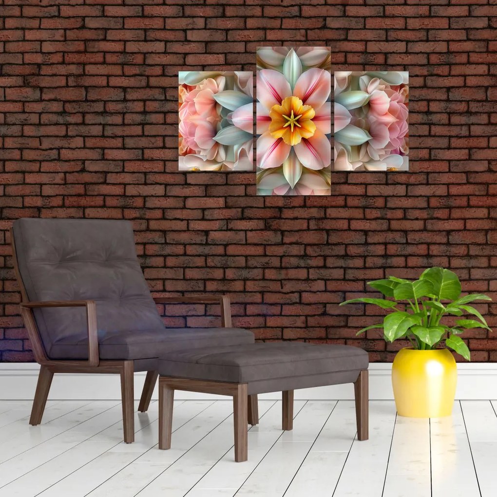 Obraz - Kaleidoskopický kvet (90x60 cm)